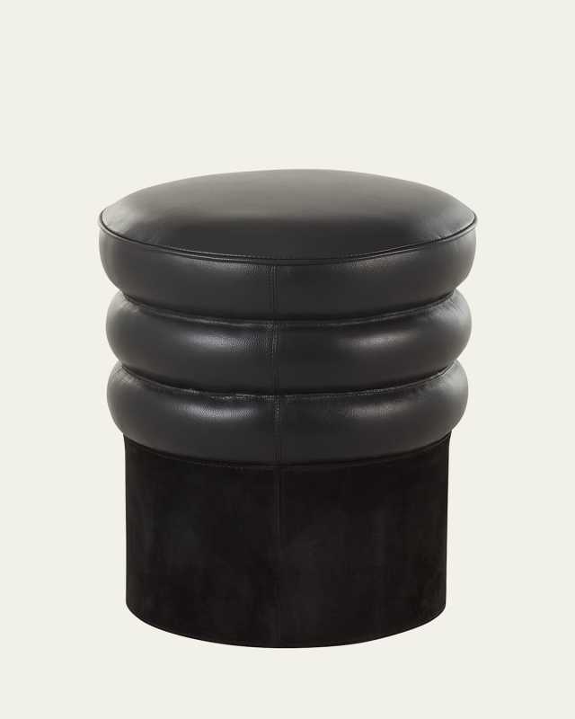 Rollo Leather Ottoman